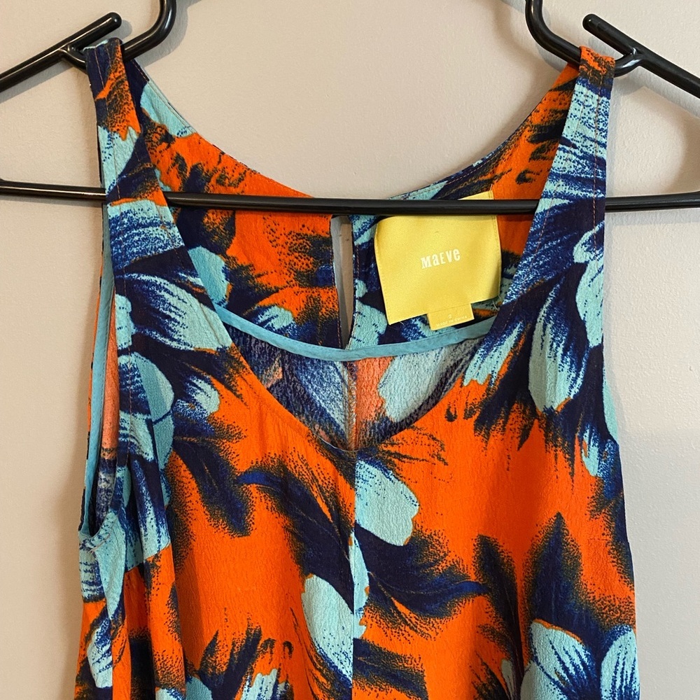 Anthropologie Maeve Floral Dress High Low Sleeveless Size 2 - Picture 2 of 11